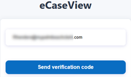 Email MFA screen with email input and Send Verification Code button